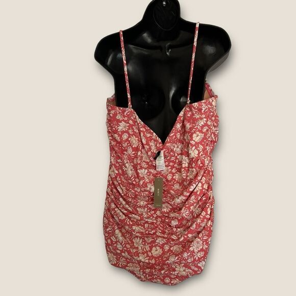 J. Crew Plus size pink & white floral bathing suit size 24, NWT - Picture 4 of 8